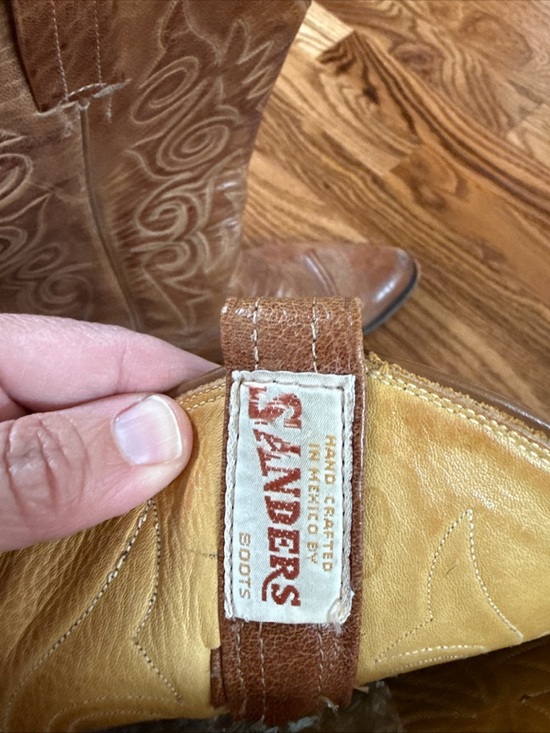 Men’s Sanders Biltrite Cowboy Leather Boots Size 9
